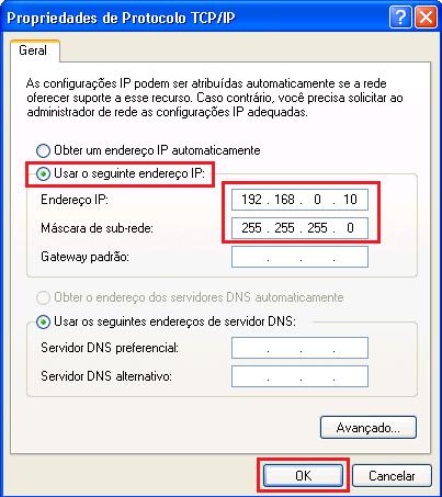 CONFIGURANDO ENDEREÇO DE IP NO CLIENTE Selecione a opção Mostrar ícone na área de notificação quando conectado para que o ícone da placa de rede