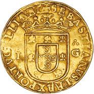 34 35 36 D. SEBASTIÃO I (1557-1578) 34* Ouro São Vicente LG MBC 2 500. 69.01 Se.02 7,55g.