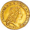117 119 118 120 121 122 113 Lote (3 moedas) 325. Ouro Meio Escudo 1729 (109.08, J5.358) BC+; Meio Escudo 1730 (109.