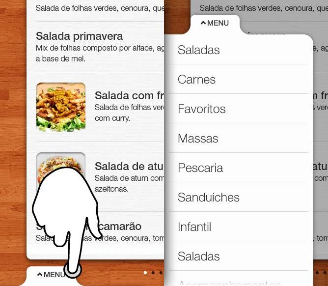 estabelecimento. O cardápio A tela principal do cardápio digital é aquela em que seus clientes terão contato com os pratos e produtos oferecidos por você.