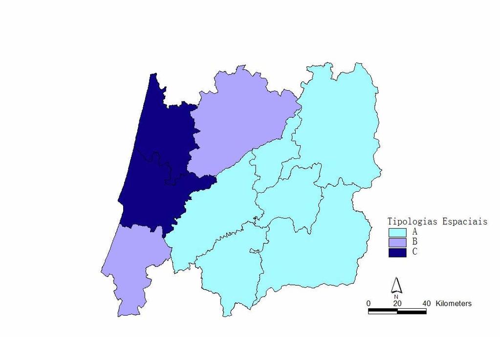 5, no qual se acentua o referido padrão geográfico, elucidativo daquilo que caracteriza todo o território nacional, aliás corroborando a realidade já constatada ao analisarmos a Europa do Sul.