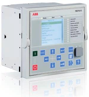 4. Dispositivos de proteção e automação Série RE- 615 O REF615 garante a proteção geral de linhas aéreas, linhas cabladas e sistemas de barramentos de subestações de distribuição.