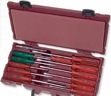 Screwdriver case for slotted, Phillips and Pozidriv screws Estuche de destornilladores para tornillos de ranura, Philips y Pozidriv Mala de chaves de parafuso fenda, Phillips e Pozidriv 13 SWISS NORM