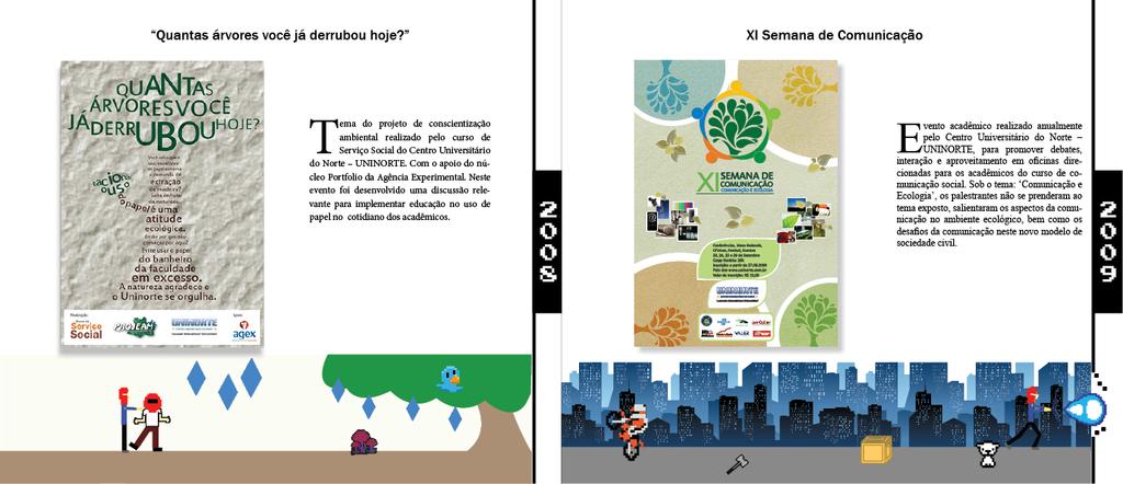 (figura 2) Figura 02: folha de guarda e de rosto Seguindo para a próxima página observamos a ambientação do ano das peças que serão apresentadas, repetindo-se a cada ano.