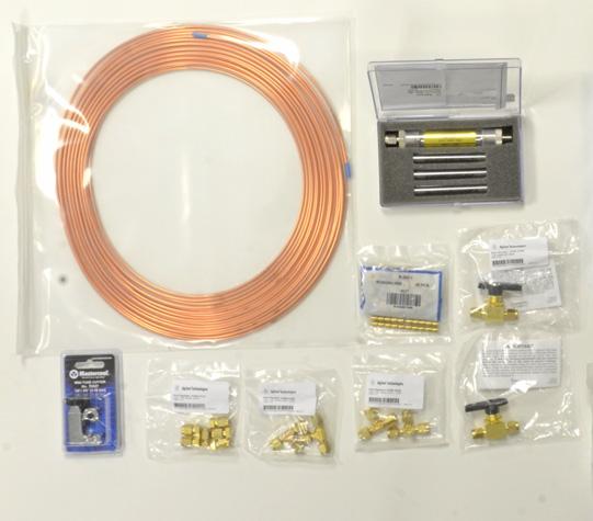 Kit de instalação A Agilent dispõe de um kit de instalação que oferece peças úteis para a instalação do GC. O kit não é fornecido com o instrumento.