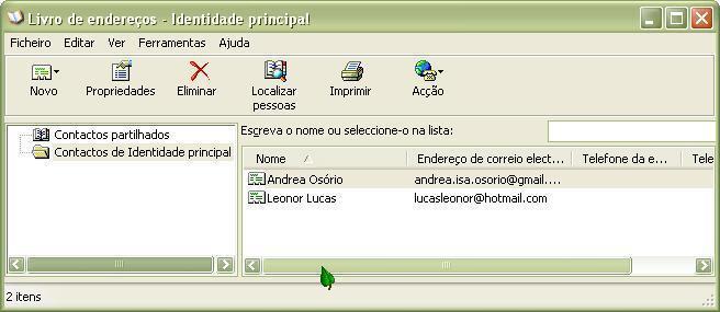 Apenas os campos Próprio e Endereços de correio eletrónico do separador Nome são de preenchimento obrigatório. 4.