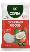 200 ml e 500 ml respectivamente. Linha de Coco Ralado Copra A linha de Coco Ralado da Copra é composta por várias versões de embalagens e diversas granulometrias.