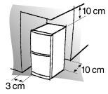 Embutimento: Considere as seguintes distâncias mínimas para garantir uma circulação de ar adequada: 3 cm nas laterais; 10 cm no fundo; 10 cm no topo.