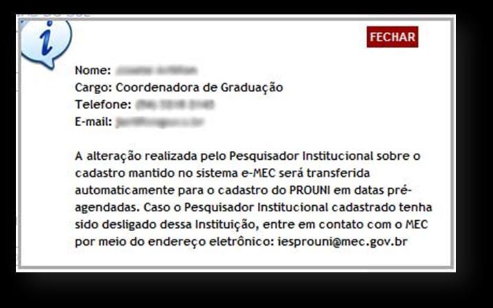 II. VÍNCULOS DO SISPROUNI COM O e-mec 6. O que é o e-mec? O e-mec é o cadastro de instituições e cursos superiores no país e está acessível no endereço eletrônico http://emec.mec.gov.br.