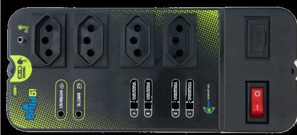 Características do Produto O i9plug é o primeiro filtro de linha inteligente de desenvolvimento e fabricação nacionais.