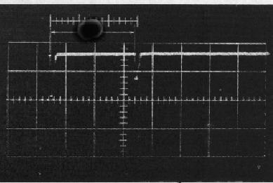 Sabendo que uma divisão horizontal grande do osciloscópio corresponde a 1µs, qual é o tempo de vida do múon em questão?