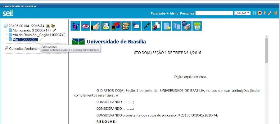 8.3) Assinatura de Documento Interno É possível a assinatura digital no sistema, fazendo uso de login e senha ou outoken.