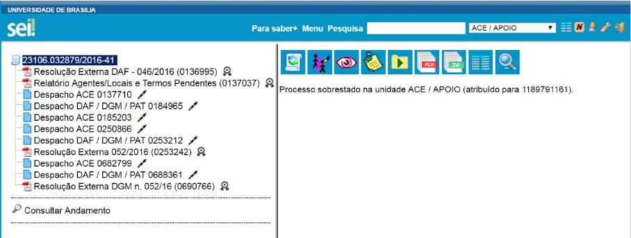 Processo sobrestado na unidade.