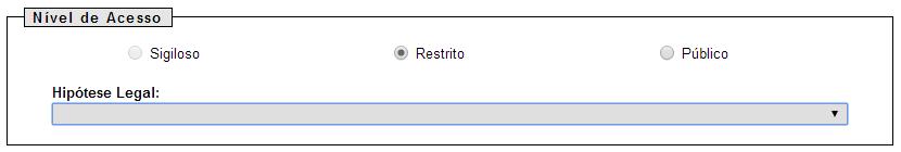 Significa que só é possível abrir um processo sigiloso se essa opção estiver configurada como permitida para o tipo de processo escolhido.