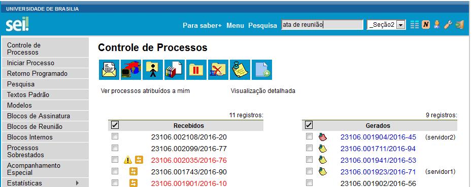 O Sistema pode buscar palavra ou sentença em documentos restritos.