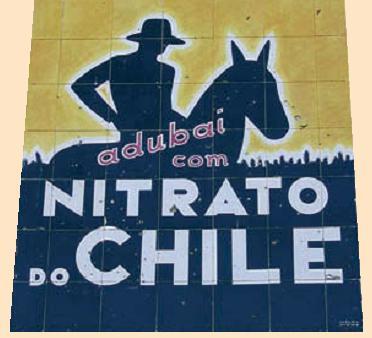 principalmente no Chile (os chamados «nitratos do Chile»).