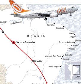 O apagão aéreo 29/09/2006 - Voo 1907 da Gol - fazia a rota Manaus-Rio de Janeiro, com escala