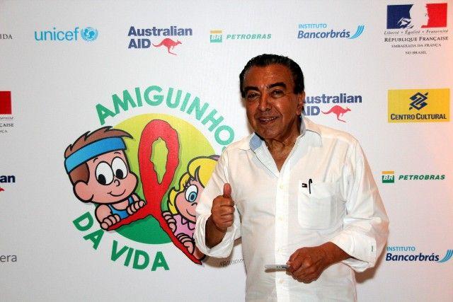 Maurício de Sousa (Foto de André Moreira) Em parceria com a ONG Amigos da Vida, cuja presidente de honra é a Sra.