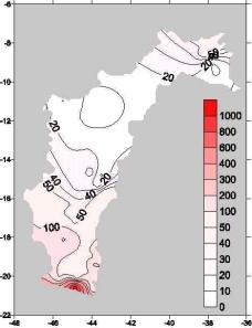 m específica (l/s.km²) (d) Q c específica (l/s.km²) Figura 4.