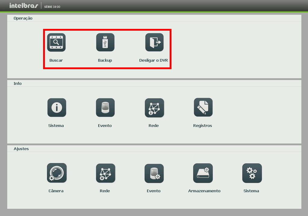 8. Menu principal 8.1. Menu principal Após fazer o login conforme a tela anterior, o Menu Principal do sistema será exibido, conforme a imagem a seguir.