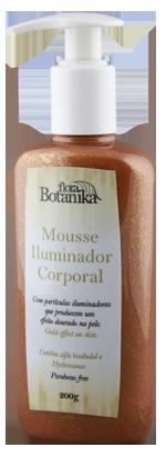 MOUSSE ILUMINADOR CORPORAL 200GR Com Particulas iluminadoras que produzem um efeito dourado na pele.