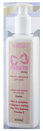 HIDRADERM MAMY 300ML Loção Contém: - Hidroviton: Vitamina Colágeno Estrato Óleo cremosa de de Amêndoas: A e Aloe e Elastina: hidratante E: