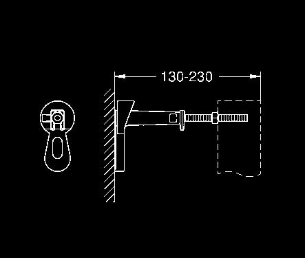 descarga Ø 50 mm Juntas de Ø 32 mm 2 ligações de Ø 1/2 insonorizadas Sem acessórios de fixação 38 558 00M 19,50 Rapid SL Esquadro de fixação Montagem diante de parede