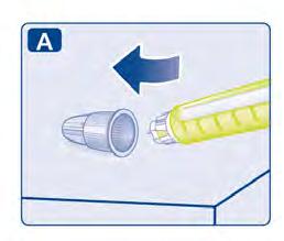 O contador de dose irá mostrar o número exato de unidades. Nunca toque o contador de dose enquanto injeta. Isso pode interromper a injeção.