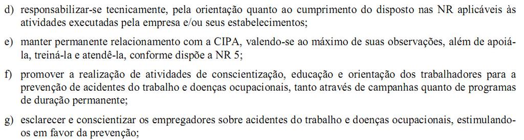 Serviços especializados em engenharia de segurança e