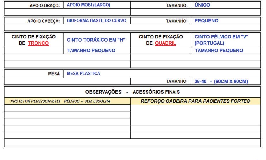 - ESCOLHA DOS ACESSÓRIOS ADICIONAIS (FINAIS) Neste processo você escolherá os acessórios adicionais. Clique na opção que desejar.