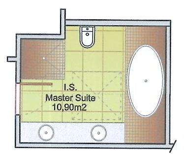 Master suite Bathroom: Bath and shower Features: - Bisazza Brown lozenge Wall - China White Stone