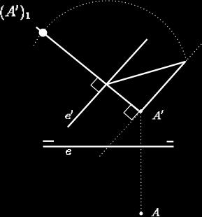1.3) Rebatimento quando o Eixo passa sobre a Projeção do Ponto Suponhamos agora que o eixo de rebatimento contém uma das projeções do ponto.