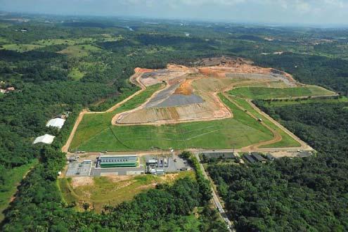 A área onde serão depositados os resíduos sólidos terá 16 hectares de base e será implantada em tal área limítrofe, que possui 38,2 m².