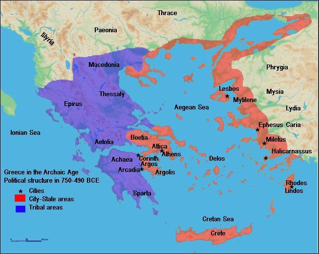 MAR NEGRO Imagem: Mapa do periodo arcaico da Grécia / Autor Desconhecido /