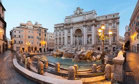 Igreja de Santa Maria Sopra Minerva. Continuação até Roma pelo Vale do Tiber. A cidade imperial tem um encanto especial ao anoitecer.