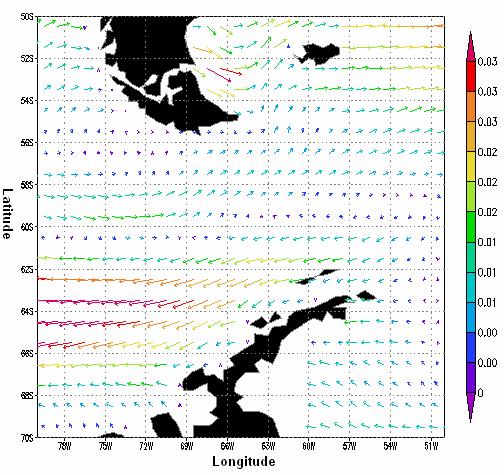 associado as principais correntes oceânicas, não ocorre uniformemente em toda a seção. Na seção Drake, por exemplo, é possível observar duas regiões bem definidas com diferentes padrões de anomalia.