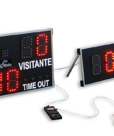 Dimensão dos painéis de 30s: 50x33x2cm. Water Polo Scoreboard Console unit radio controlled.