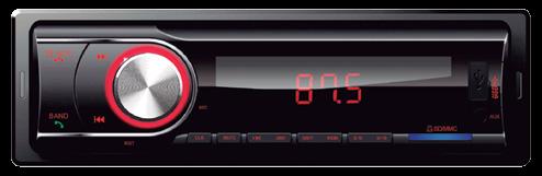 187mm x 110mm x 50mm Rádio MP3 e CD Player Rádio MP3 DZ-651251BT Viva voz USB frontal