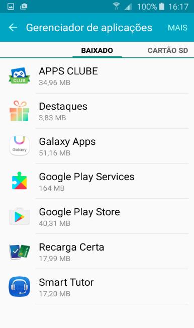 Removendo APPs que consomem recursos.