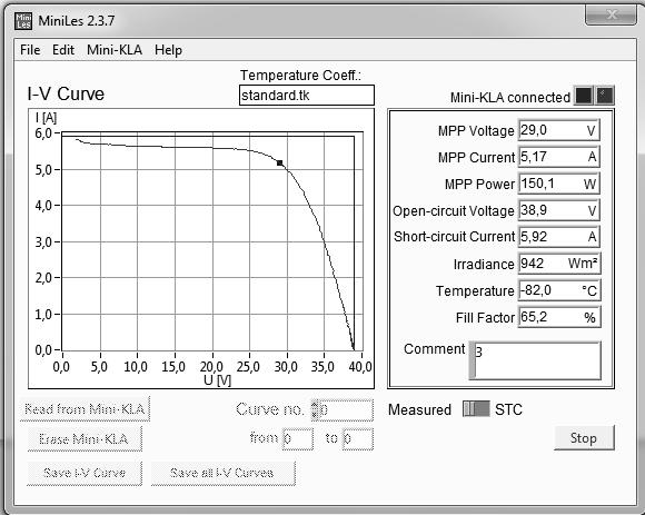 Software Conforme se pode observar na Tabela 2, o Mini-KLA possui uma limitação de 8 A de corrente e tensão máxima de 120 V.