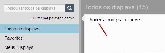 Quando você não souber as uma ou mais palavras do nome a ser exibido, use um asterisco na frente do termo de pesquisa. Por exemplo, digite *painel para encontrar Painel do tanque de mistura.