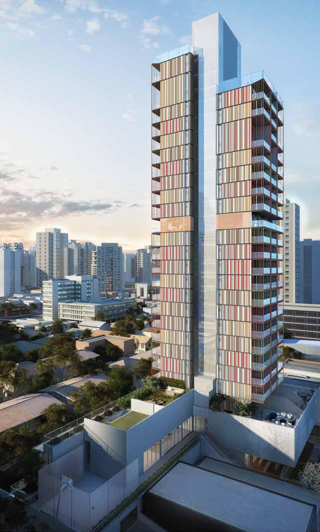 STUDIO 45 M 2 COM SERVIÇOS FICHA TÉCNICA 1 25 123 4 131 TORRE ANDARES UNIDADES ELEVADORES VAGAS 1.886 M 2 ÁREA DO TERRENO 1 OU 2 VAGAS Todas as unidades apresentam vagas independentes*.