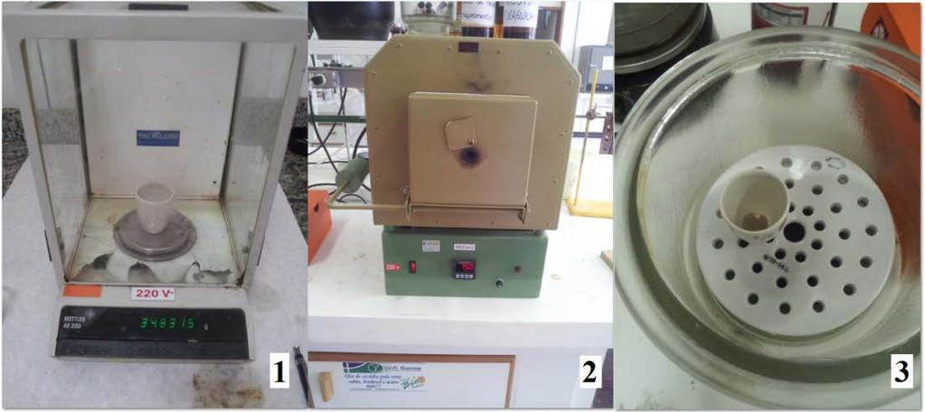 43 4.1.1.3 Teor de cinzas Para retirada das cinzas, a amostra foi levada previamente à estufa de secagem, à temperatura de 105 C, para eliminação de sua umidade.