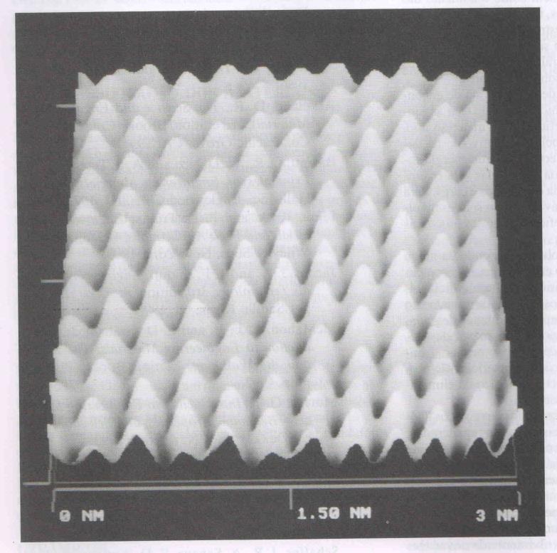 Imagem obtida por microscopia de força atômica