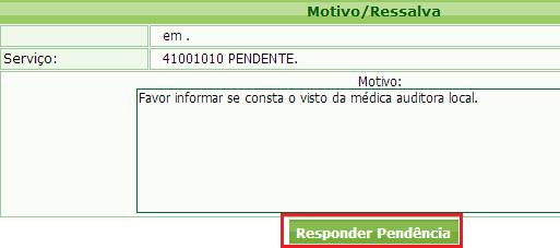 Contato com o Tele pelo SAW Clique no ícone ao lado do procedimento, a mensagem enviada