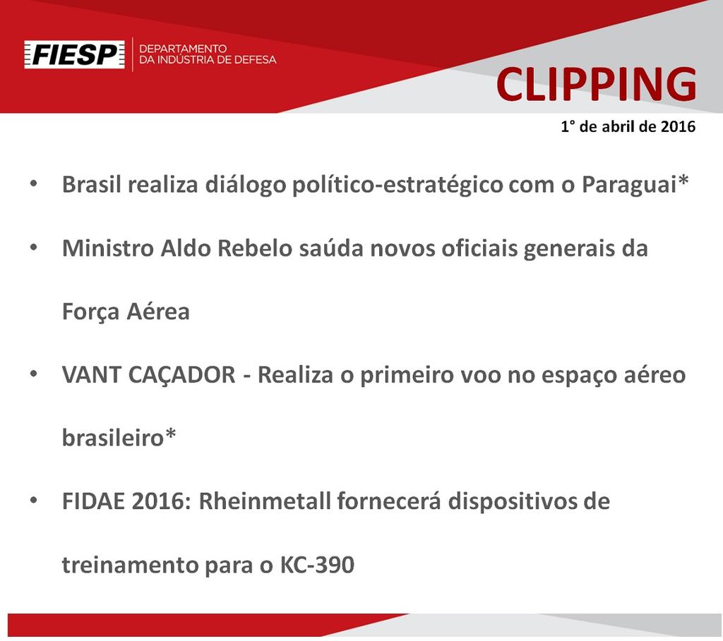 Brasil realiza diálogo político-estratégico com o Paraguai* Por Ascom Os ministros da Defesa e das Relações Exteriores do Brasil e do Paraguai estarão reunidos na próxima segunda-feira, dia 4 de