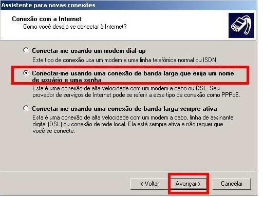 20- Selecione a opção Conectar-me usando uma