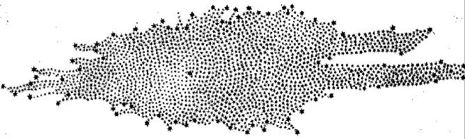 O Universo de Herschell 1785 forma deduzida a partir de contagens de estrelas.