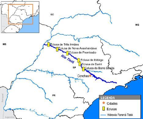 50 mesmo rio, foi operada pela Companhia Energética de São Paulo (CESP) até o final de 2014. Atualmente a operação das eclusas de Três Irmãos estão sob a responsabilidade do consórcio Novo Oriente.