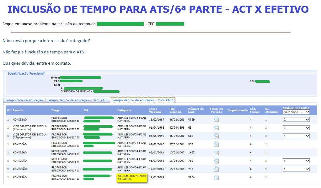 3.4 INCLUSÃO PARA ATS R: ATENÇÃO!